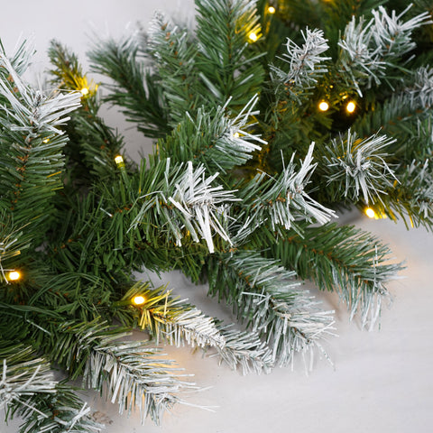 4ft White & Green Artificial Christmas Tree Set with LED Lights, 3-Piece Wreath & Entrance Trees, Fire-Resistant PVC, Easy Assembly, Glamorous Gold Pots for Home Decor