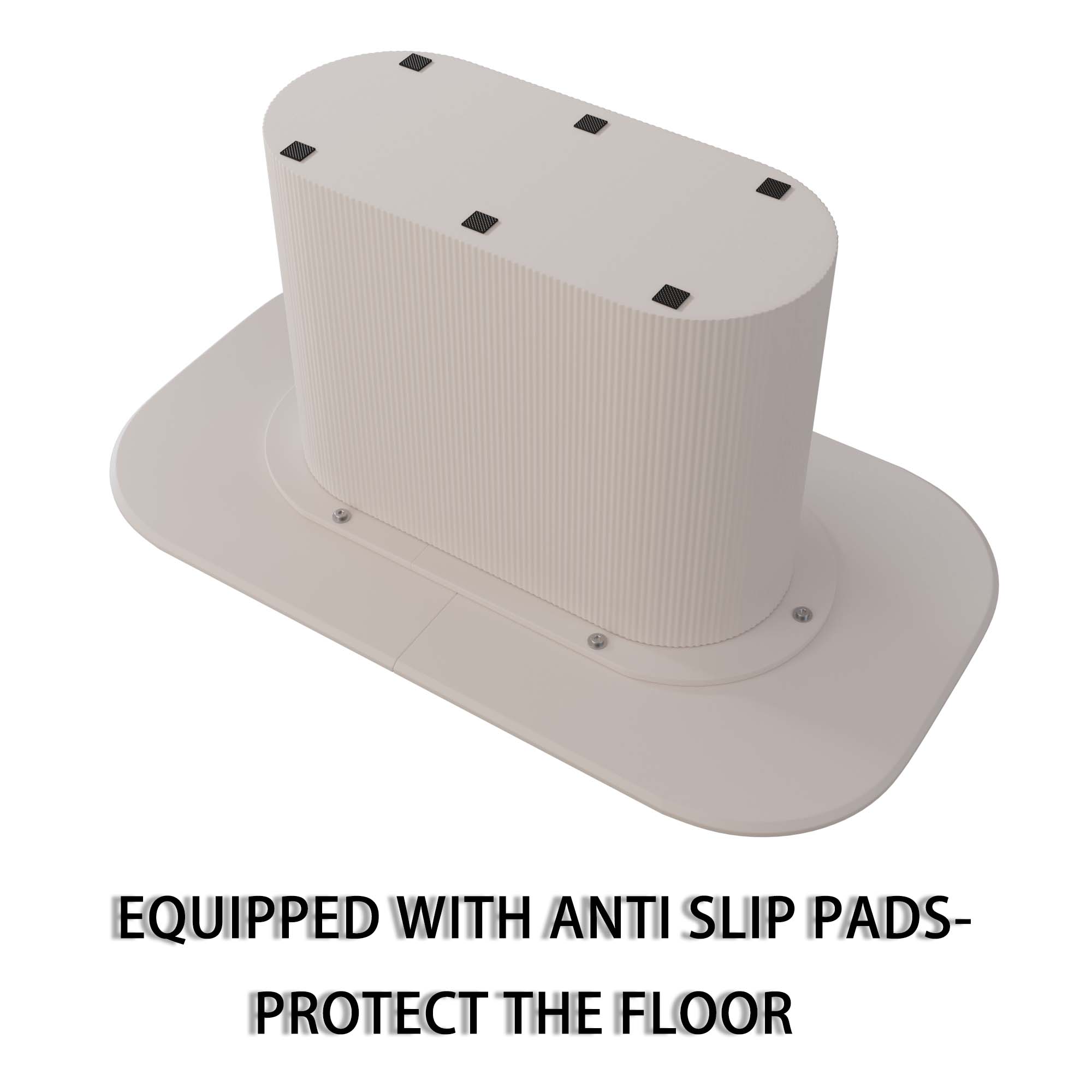 63" Cream Modern MDF Dining Table Set with 6 Grey PU Leather Ergonomic Chairs - Industrial Style Home & Kitchen Furniture for 4-8 Guests - Easy Assembly