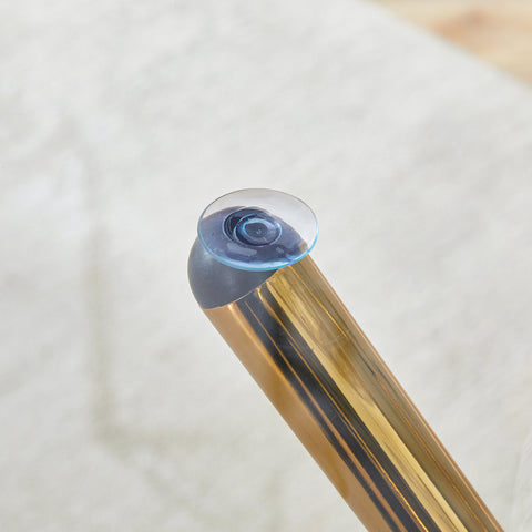 4-Piece Modern Luxe Dining Set: 36.6'' Round Tempered Glass Table & Black Linen-Cotton Chairs with Gold Metal Legs - Chic Seating for Kitchen, Living Room, Home Office | Seats 4