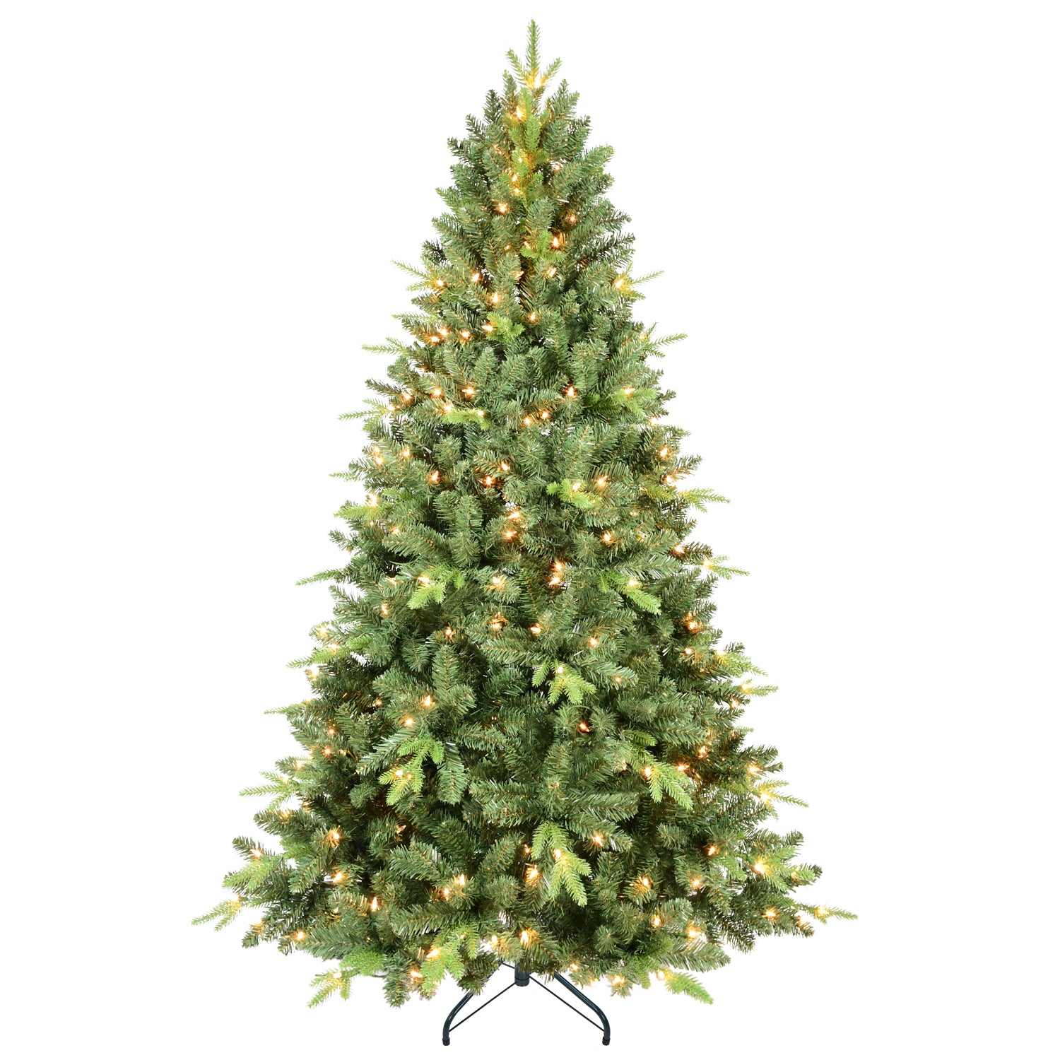 5FT Pre-Lit Christmas Tree | 300 Warm White UL Lights | 967 Realistic PE+PVC Tips | Hinged Branches, Metal Stand | Classic Green Full Holiday Decor for Home &amp; Indoor Spaces