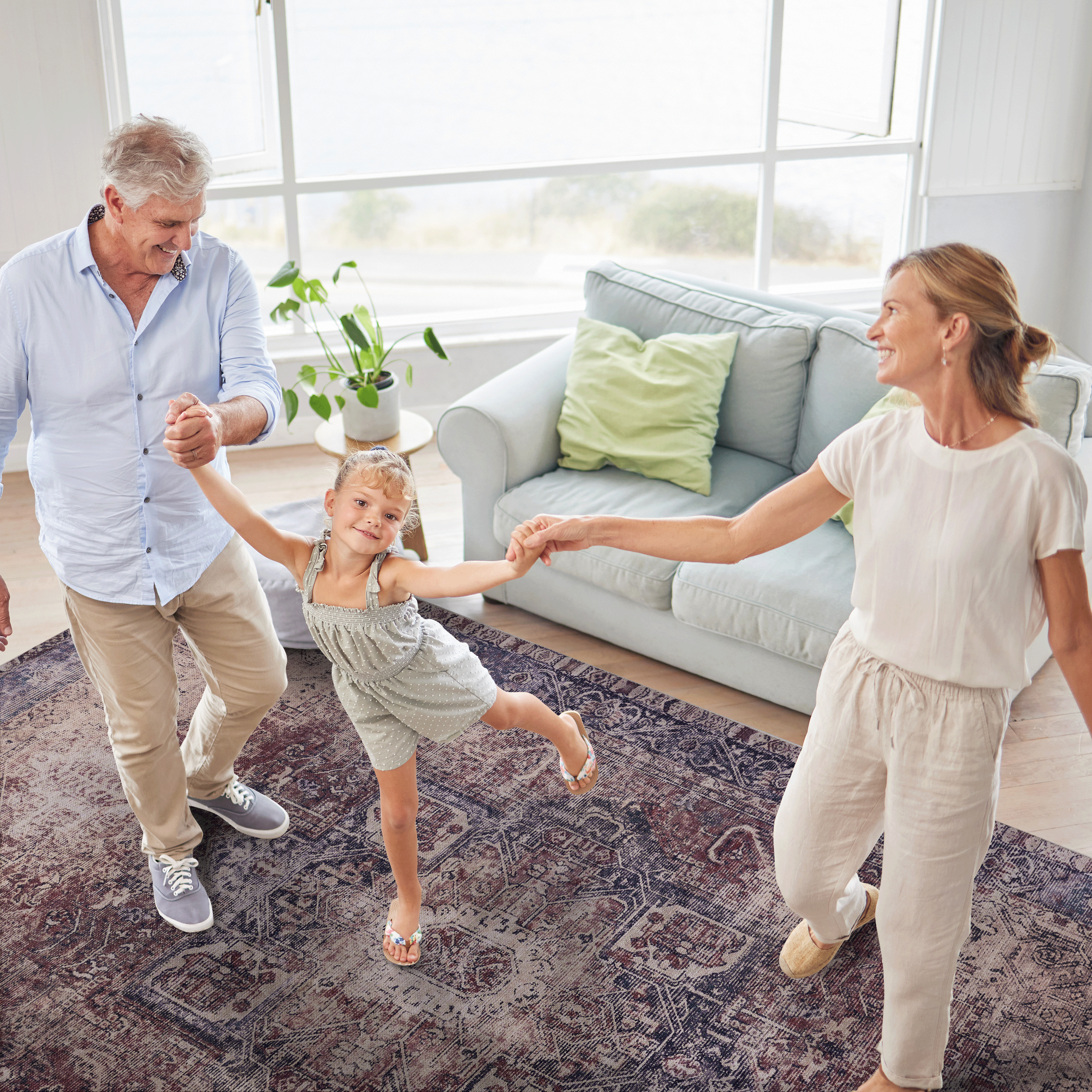 MAVAL Burgundy Washable Area Rug 9x12 - Soft Chenille Polyester, Non-Slip, Stain-Resistant, Low Pile for Living Room, Dining Room, Bedroom, Turkey Made