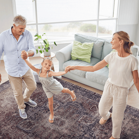 MAVAL Burgundy Washable Runner Rug 2'6" x 10' - Soft, Stain-Resistant, Non-Slip Polyester & Chenille for Hallway, Kitchen, Living Room (Turkey)