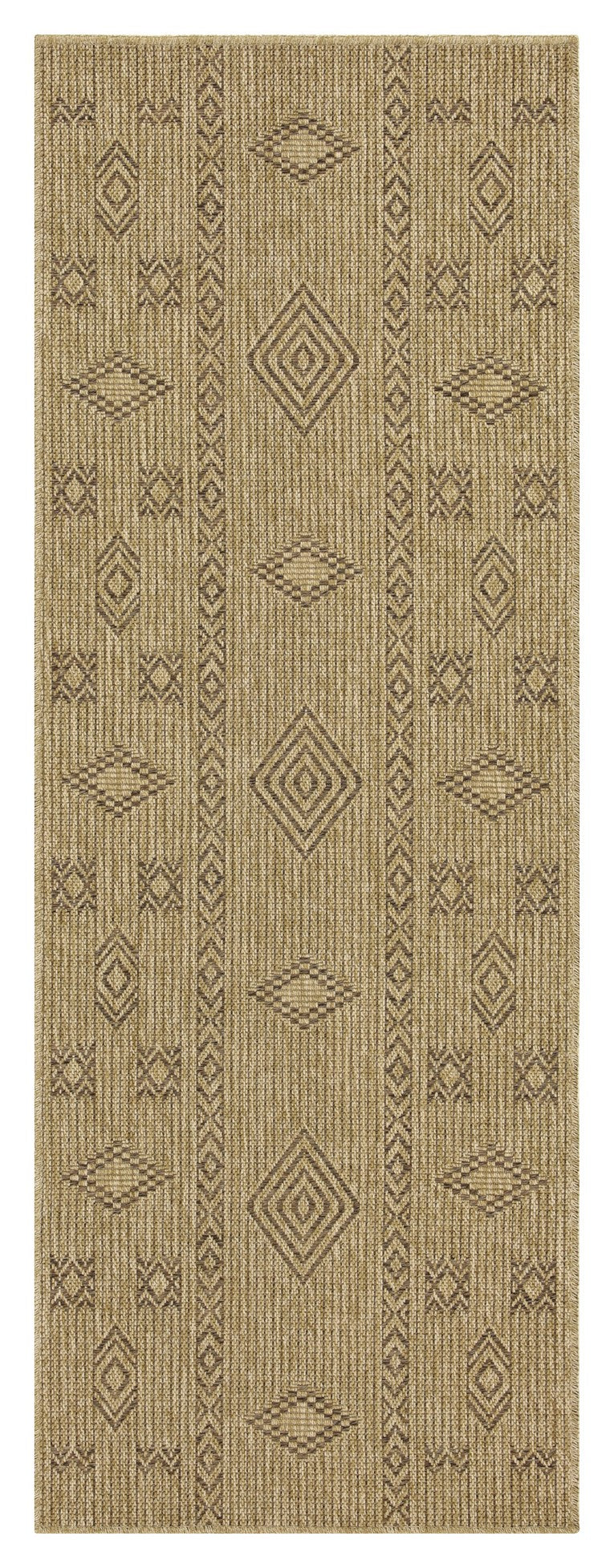 Earth Collection Jute/Mocha 7'10" x 10'3" Indoor/Outdoor Area Rug - Durable Polypropylene, Stain-Resistant, Easy Clean, Flatweave, Made in Turkey
