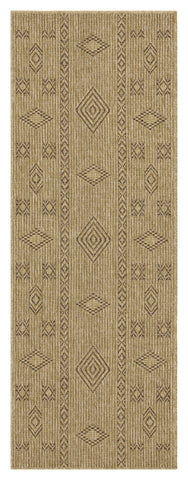 Earth Collection Jute/Mocha 7'10" x 10'3" Indoor/Outdoor Area Rug - Durable Polypropylene, Stain-Resistant, Easy Clean, Flatweave, Made in Turkey