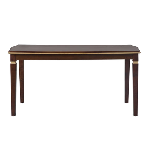 6-Piece Espresso Solid Wood Dining Table Set: 60" Rectangular Table, 4 High-Back Tufted Chairs & Bench, Seats 6 for Kitchen & Dining Room, Elegant Craftsmanship & Comfort