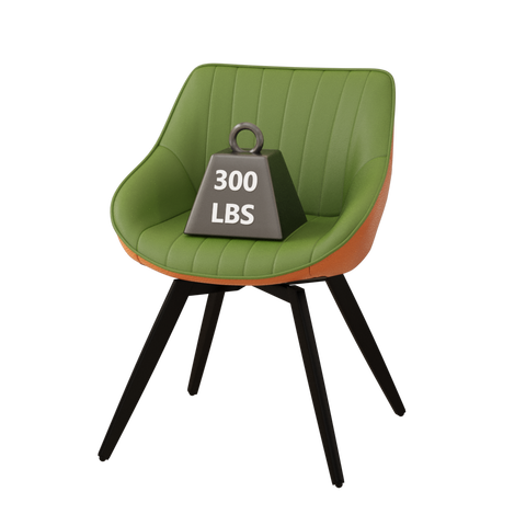 29.5" Modern Round MDF Coffee Table with Storage & 2 Ergonomic PU Dining Chairs - Ring Stripe Design, Black Metal Legs - Ideal for Kitchen, Living Room, Home Office Decor