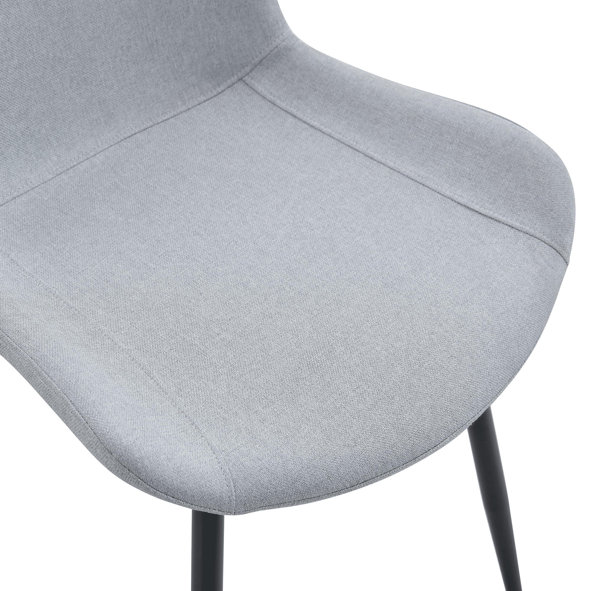 71" Wooden &amp; Black Spliced Dining Table Set with 8 Light Gray Linen Chairs - 30"H Table w/ Storage Shelf, Ergonomic Cushions for Dining Room, Kitchen &amp; Parties