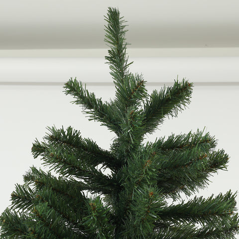 HOMCOM 9ft Artificial Christmas Tree - Unlit Green Xmas Tree with 2132 Branch Tips, Auto Open, Flame Retardant, Steel Base for Home & Office Holiday Decor