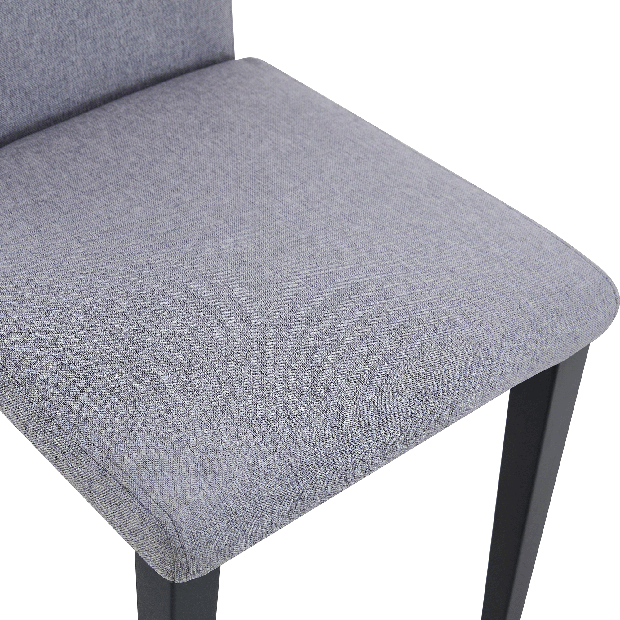 71" Wooden & Black Spliced Dining Table Set with Storage, Seats 6, Paired with Light Gray Linen-Cotton Chairs - Perfect for Kitchen, Dining Room, Home Gatherings