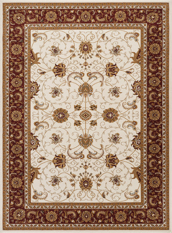Luxury Manchester Ivory Oriental Runner Rug - 2'7" x 9'10" Machine-Made Polypropylene, 0.47" Pile Height, Stain Resistant, Made in Turkey