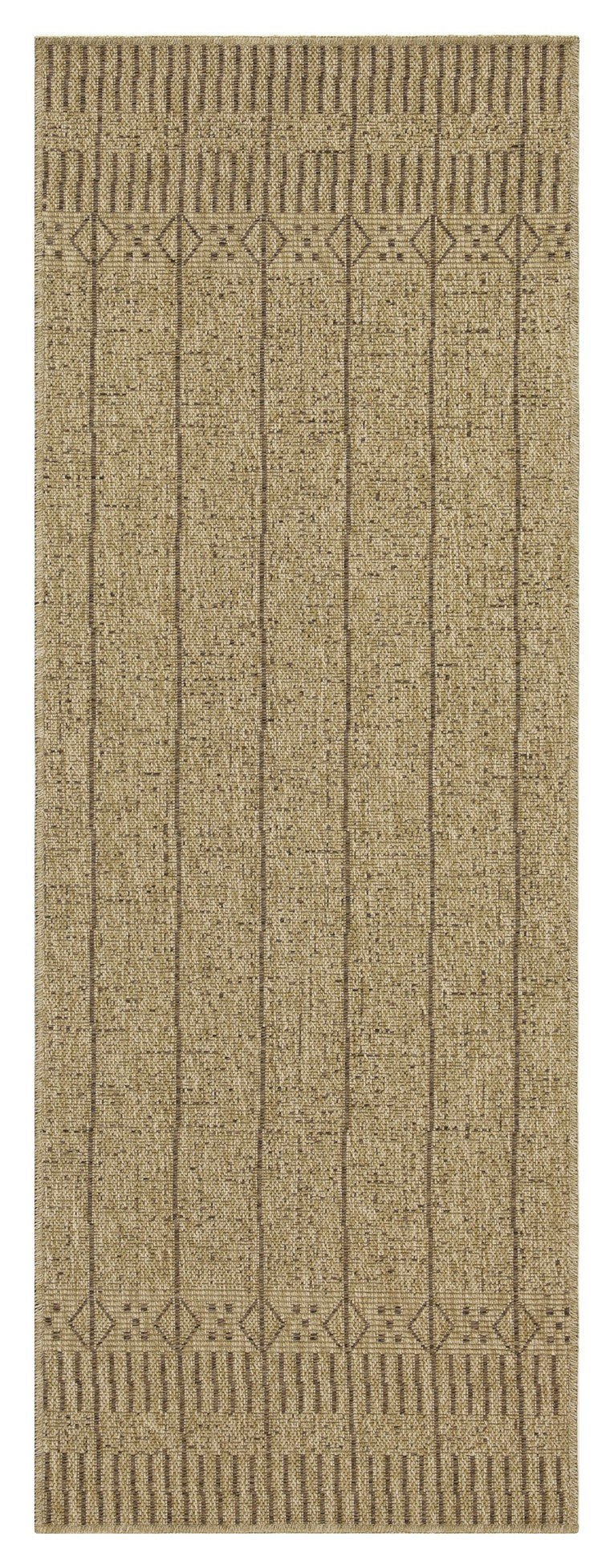 Earth Collection Jute/Mocha 5'3"x7'3" Polypropylene Indoor/Outdoor Area Rug – Stain Resistant, Flatweave, Easy Clean, Durable for Patios & High Traffic