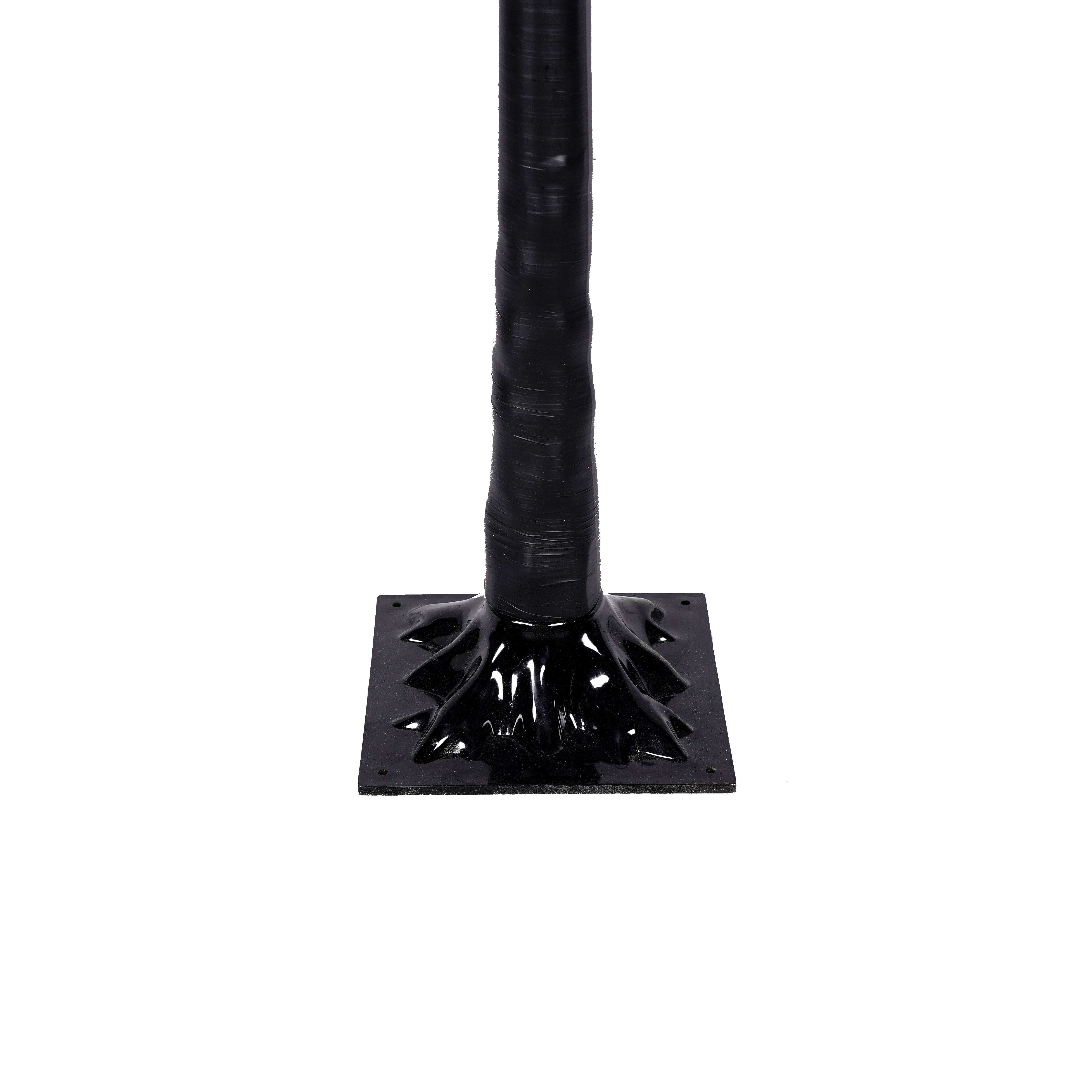 4-6FT Halloween Spooky Tree with 216 Purple LED Lights, Lighted Black Artificial Tree for Indoor Haunted House Decor, Durable Vinyl, Steady Glow