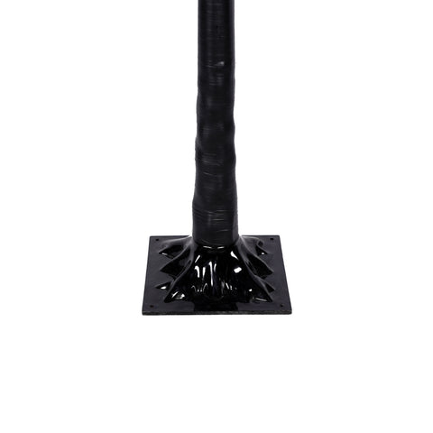 4-6FT Halloween Spooky Tree with 216 Purple LED Lights, Lighted Black Artificial Tree for Indoor Haunted House Decor, Durable Vinyl, Steady Glow