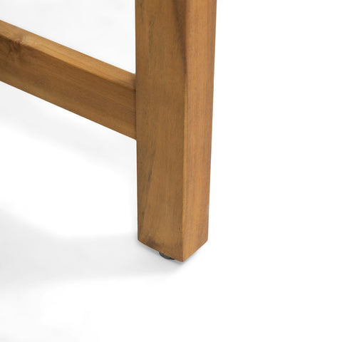 5-Piece Outdoor Patio Dining Set: 63" Acacia Wood Slatted Table & 4 Mix Mocha PE Rattan Chairs with Teak Wood Frames – Durable, Stylish & Easy Assembly for Garden & Backyard Gatherings